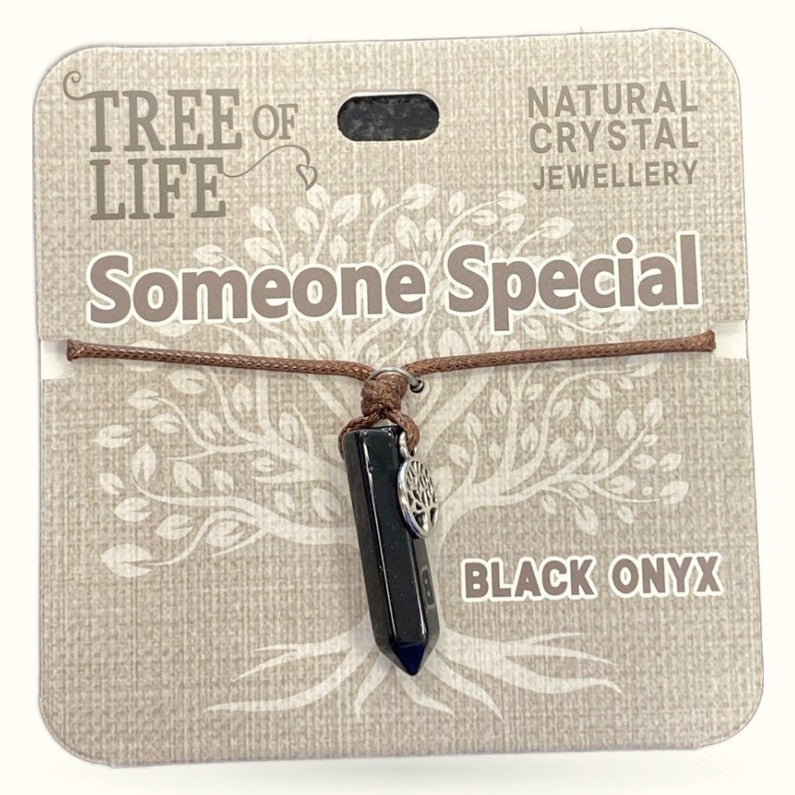 Someone Special Black Onyx Point Necklace Tree of Life