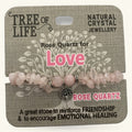 Love Rose Quartz Chip Bracelet Tree of Life