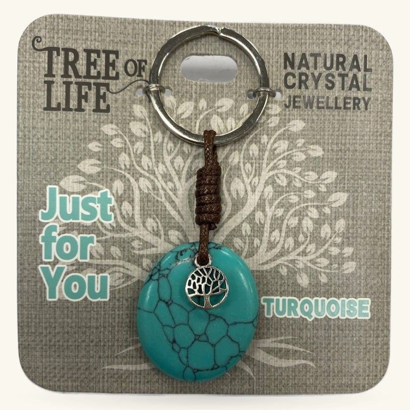 Just For You Turquoise Keyring Tree of Life