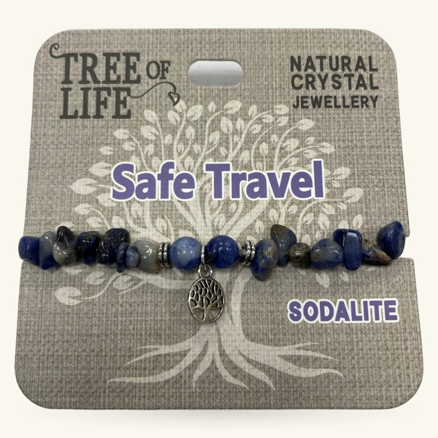 Safe Travel Sodalite Bracelet Tree of Life