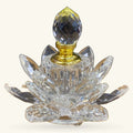 Gold and Silver Glass Lotus Perfume Bottle