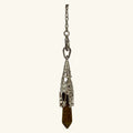Tigers Eye Point Pendulum with Silver Design