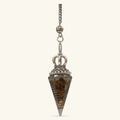 Tigers Eye Pendulum with Crown