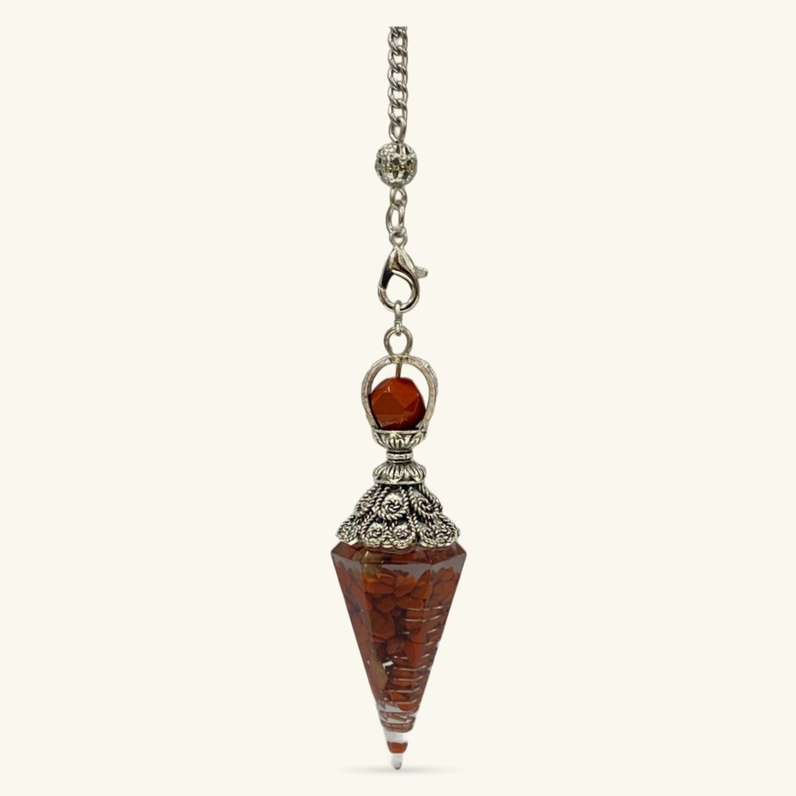 Red Jasper Filled Pendulum