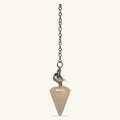 Rose Quartz 6 Facet Pendulum