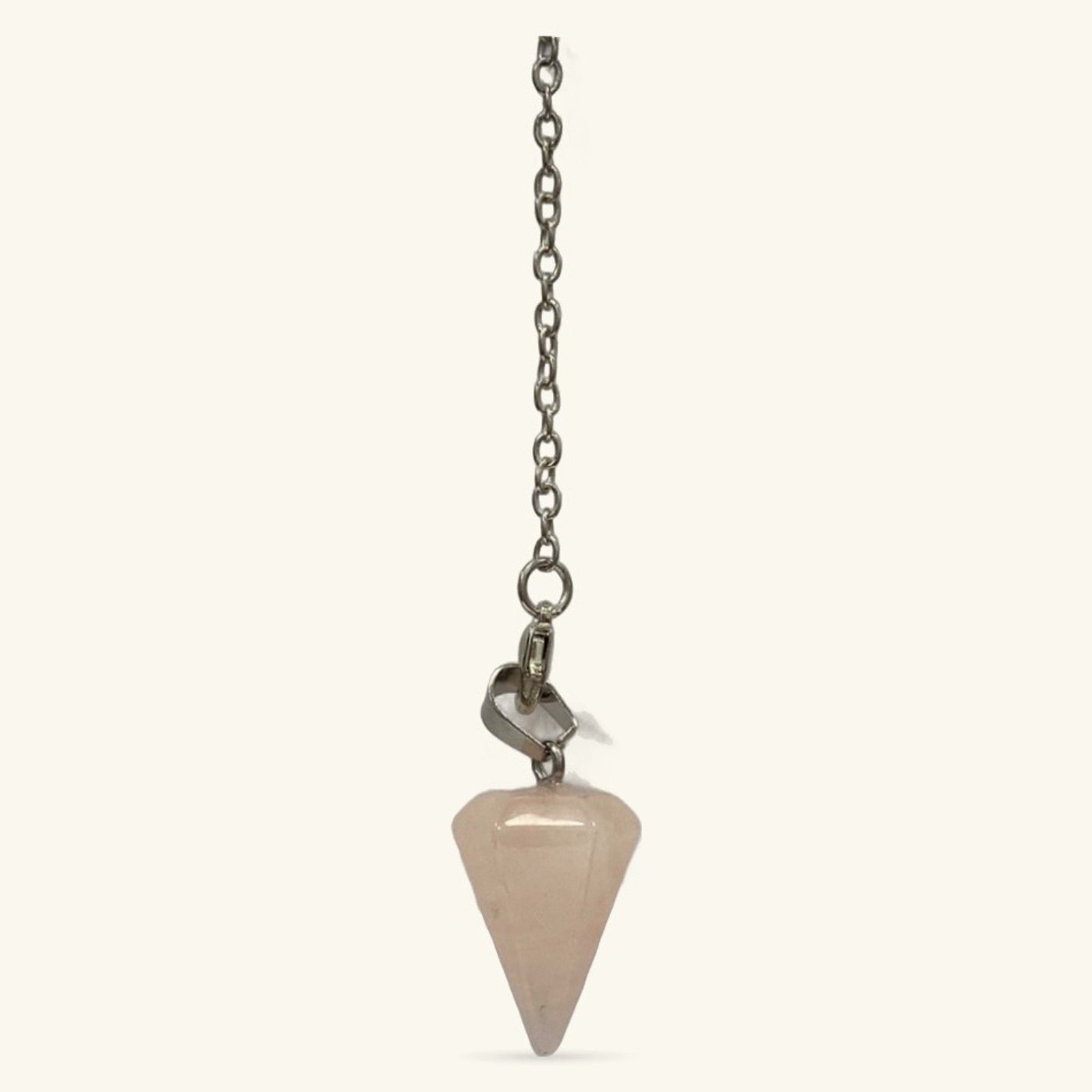 Rose Quartz 6 Facet Pendulum