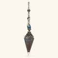 Aquamarine Pendulum with Copper Spiral