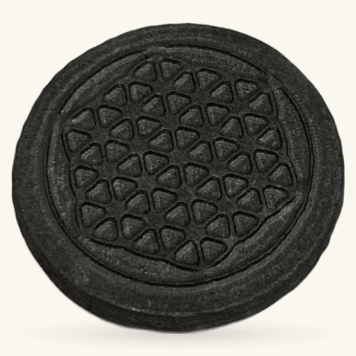 Flower of Life Shungite Disc (Charcoal)
