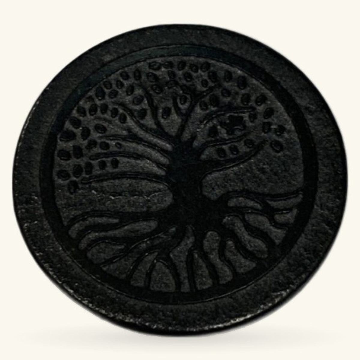 Tree of Life Shungite Disc Sticker (Black)