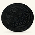 Flower of Life Shungite Disc Sticker (Black)