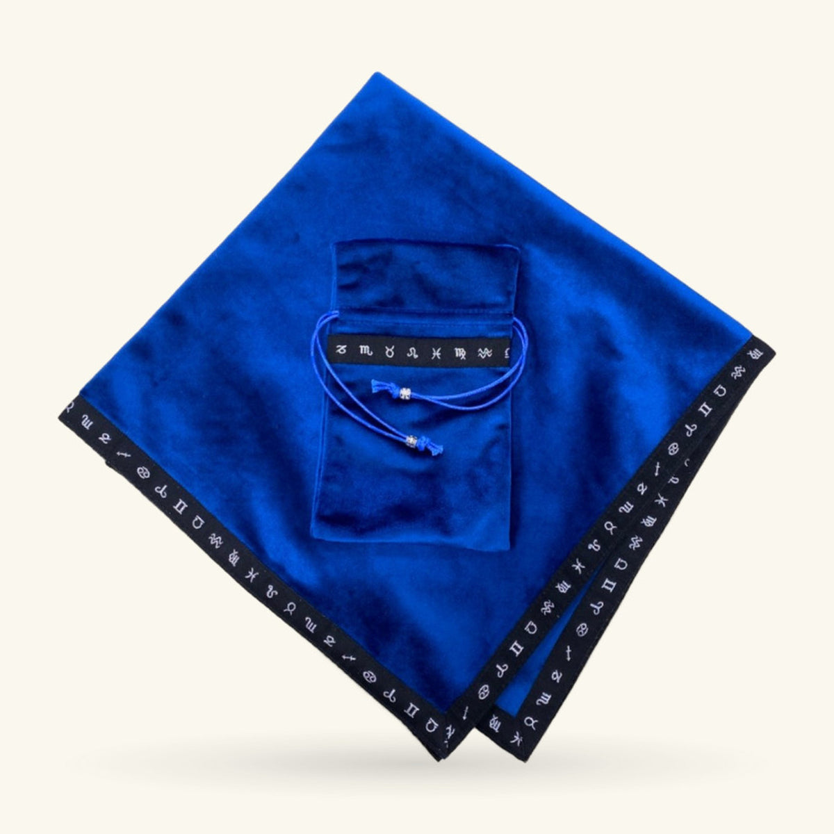 Blue Altar and Tarot Cloth with Tarot Card Bag