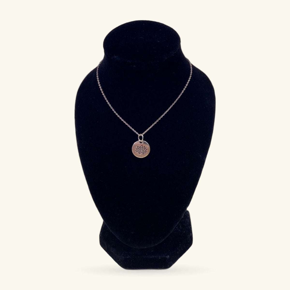 Lotus Flower - Stone and Silver