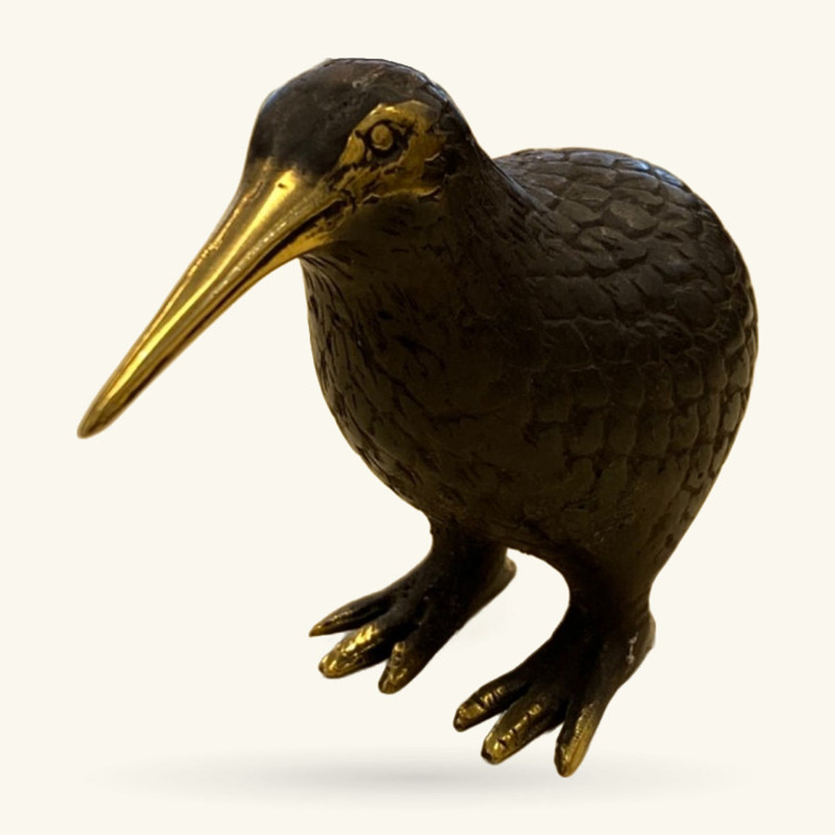 Brown Brass Kiwi 10cm