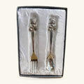 Silver Bear Spoon and Fork Set