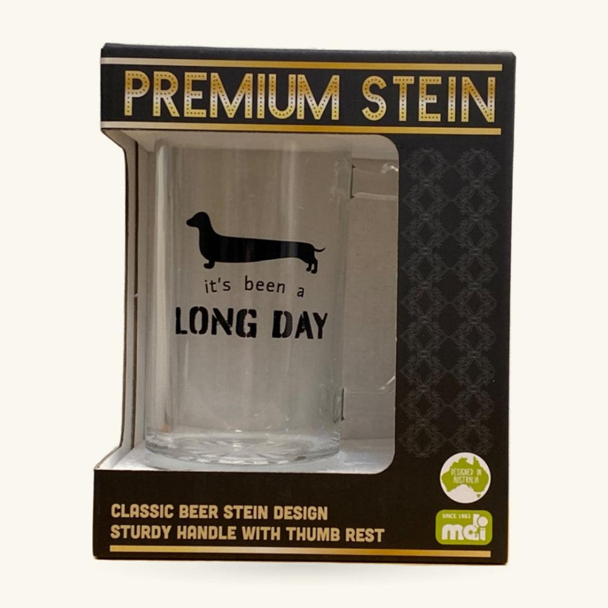Dachshund Beer Stein Glass