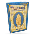 Palmistry Poker card deck box featuring illustrated palm reading hand with zodiac symbols