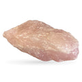 Raw rose quartz chunk specimen, 560g, showing natural translucent pink color and rough crystalline texture