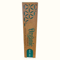 White Sage Organic Goodness incense sticks in kraft paper packaging with teal geometric pattern and branding