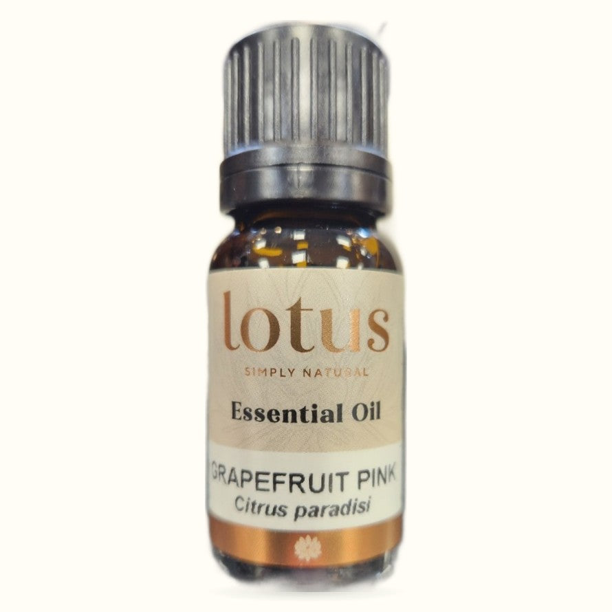 Lotus Essential Oil Pink Grapefruit 10ml amber glass bottle with silver cap