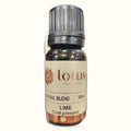 Lotus Natural Lime cold-pressed 10ml essential oil in amber glass bottle with black cap