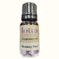 Lotus Fragrance Oil Monkey Farts 10ml bottle with amber glass and silver cap
