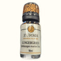 Zurma Gingergrass botanical oil 10ml bottle with ornate gold cap and white label