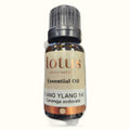 Lotus Ylang Ylang 1st Essential Oil bottle with dark dropper cap and amber glass