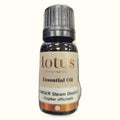 Lotus Essential Oil Ginger Steam Distilled 10ml bottle with dark glass and silver cap