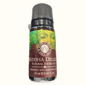 Song of India Buddha Delight 10ml natural aroma oil bottle with green and yellow label design