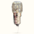 15W E14 screw-in salt lamp bulb with clear glass bulb and metal base