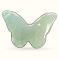 Polished green aventurine butterfly carving with smooth wings and glossy finish