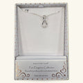 Silver teardrop pendant necklace in Equilibrium Pure Elegance Collection box