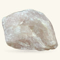 Raw rose quartz crystal specimen, 772g, showing translucent peachy-white coloring with natural rough edges