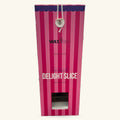 Pink striped Turkish Delight Slice Diffuser box with dark top and metal hanging tag
