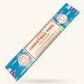 Box of Satya Christmas Tree incense, blue packaging with red and cream label, net weight 1.5g