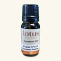 Lotus Essential Oil Eucalyptus 10ml in a dark glass bottle with black cap and white label