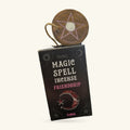 Magic Spell Friendship Incense Cones box with wooden pentacle-marked holder and cord