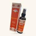 Sacred Elements Palo Santo Protection Room Spray 100ml with its red box and dark glass bottle with spray top